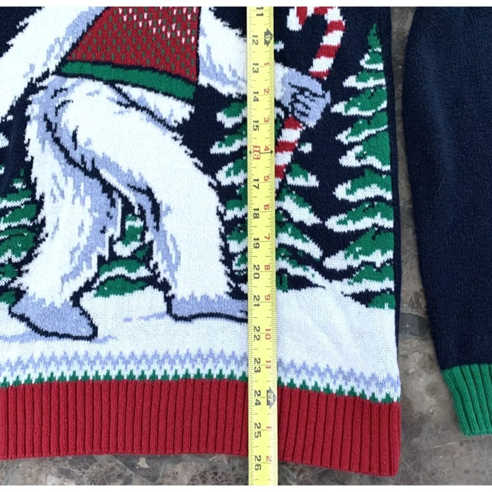 Ugly Christmas Sweater Abominable Snowman Yeti Unisex Small Winter Party Fall - Picture 8 of 11